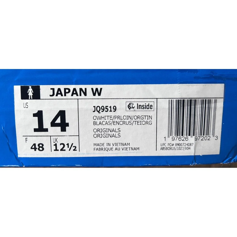 Adidas Japan W Off White Preloved Indigo Blue Gum JQ9519 Mens 12.5 Womens 14